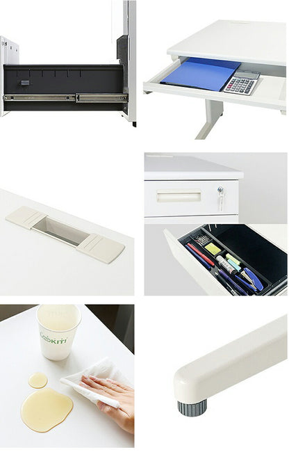 オフィスデスク 片袖机 幅100×奥行き70cm デスク 片袖デスク スチールデスク 事務机 事務用デスク ワークデスク パソコンデスク PCデスク 事務デスク 学習机 学習デスク 業務用(代引不可)