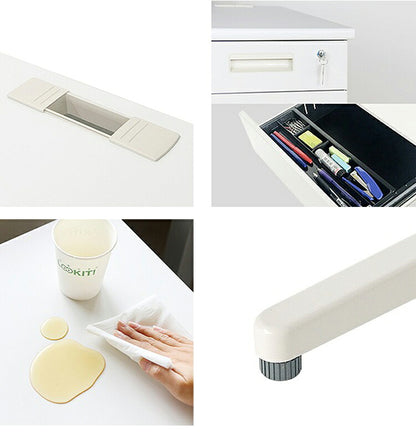 オフィスデスク 片袖机 幅120×奥行き70cm デスク 片袖デスク スチールデスク 事務机 事務用デスク ワークデスク パソコンデスク PCデスク 事務デスク 学習机 学習デスク 業務用(代引不可)