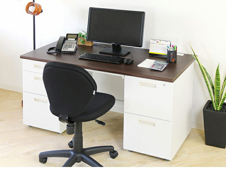 オフィスデスク 両袖机 幅140×奥行き70cm デスク 両袖デスク スチールデスク 事務机 事務用デスク ワークデスク パソコンデスク PCデスク 事務デスク 学習机 学習デスク 業務用(代引不可)