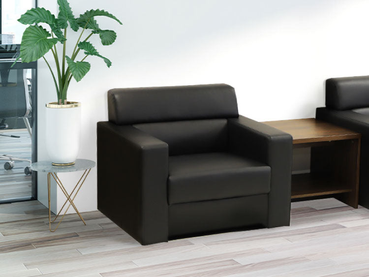 応接室ソファ 1人掛け ルクシー 応接椅子 1人掛けソファー ラウンジ レザー 応接室 社長室 オフィス エントランス ロビー チェア 1人用 クリーン オフィス家具(代引不可)