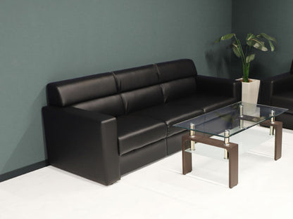 応接室ソファ 3人掛け ルクシー 応接椅子 3人掛けソファー ラウンジ レザー 応接室 社長室 オフィス エントランス ロビー チェア 3人用 クリーン オフィス家具(代引不可)