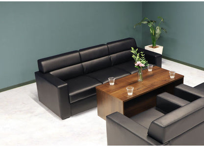 応接室ソファ 3人掛け ルクシー 応接椅子 3人掛けソファー ラウンジ レザー 応接室 社長室 オフィス エントランス ロビー チェア 3人用 クリーン オフィス家具(代引不可)