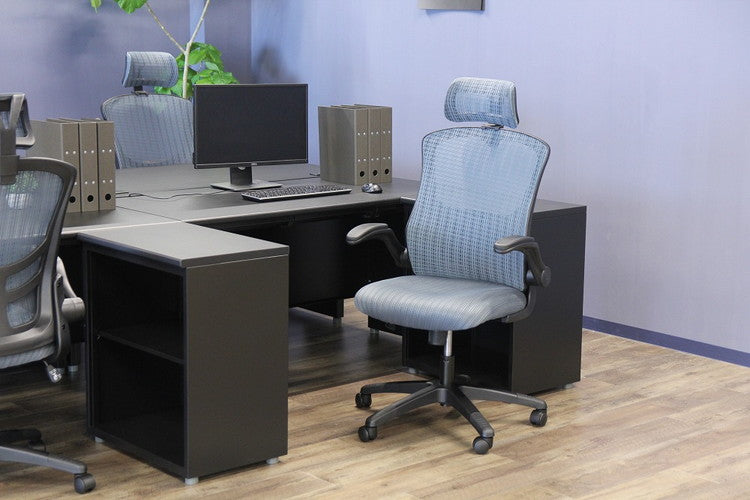 オフィスチェア アームアップ肘 マエストロ7 アームアップチェア メッシュバック ハイバック デスクチェア ロッキング ヘッドレスト パソコンチェア 事務椅子 肘付き(代引不可)