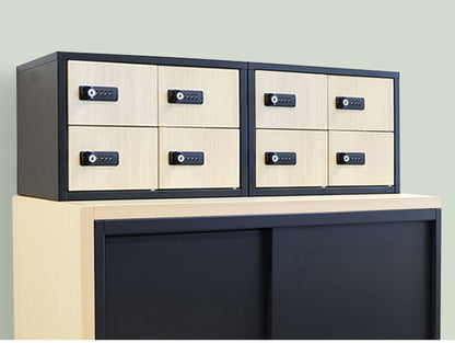 ロッカー ダイヤル錠 2列2段 4人用 貴重品入れ 貴重品ロッカー 貴重品収納 セキュリティボックス 貴重品保管庫 キャビネット 金庫 おしゃれ 鍵 盗難 NSAFE-22-2 保管庫 鍵付きボックス(代引不可)