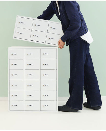 ロッカー ダイヤル錠 3列2段 6人用 貴重品入れ 貴重品ロッカー 貴重品収納 セキュリティボックス 貴重品保管庫 キャビネット 金庫 おしゃれ 鍵 盗難 NSAFE-32-2 保管庫 鍵付きボックス(代引不可)