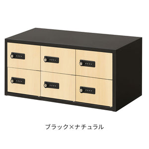 ロッカー ダイヤル錠 3列2段 6人用 木目 貴重品入れ 貴重品ロッカー 貴重品収納 セキュリティボックス 貴重品保管庫 キャビネット 金庫 おしゃれ 鍵 NSAFE-32-2C 保管庫 鍵付きボックス(代引不可)