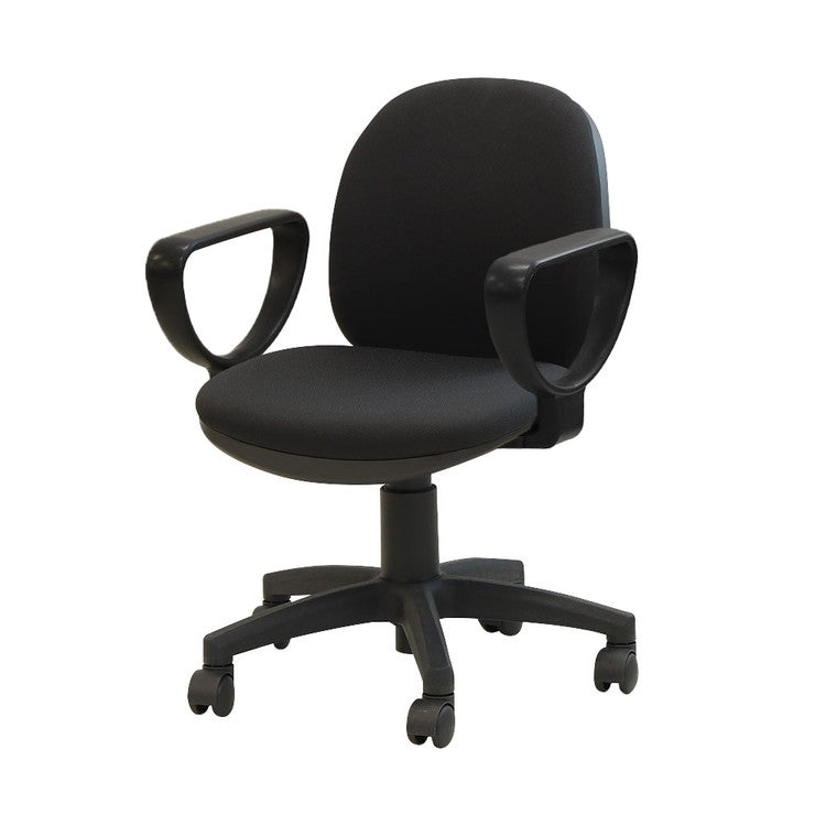 オフィスチェア デスクチェア 子供 学習チェア 会議用チェア パソコンチェア チェア 低め おしゃれ 軽量 かわいい コンパクト シンプル 学習 ワンカラー OCD-1 肘あり ループ肘 椅子(代引不可)