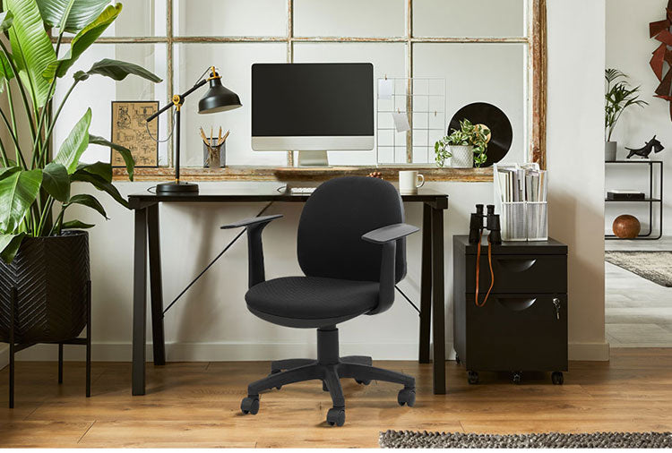 オフィスチェア デスクチェア 子供 学習チェア 会議用チェア パソコンチェア チェア 低め おしゃれ 軽量 かわいい コンパクト シンプル 学習 ワンカラー OCD-1 肘あり T字肘 椅子(代引不可)