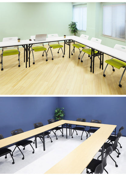 折りたたみテーブル 昇降 幅1800×奥行600×高さ700~1000mm 会議用テーブル ミーティングテーブル ワークテーブル 作業台 木目 高さ調節 OST-1860 昇降テーブル 机(代引不可)