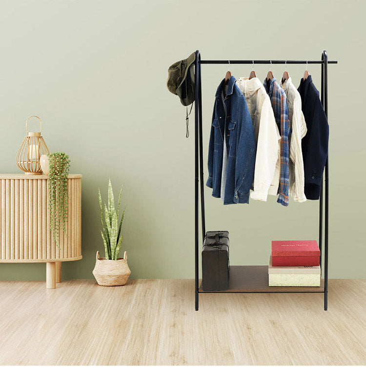 棚付き ハンガーラック 幅91cm コートハンガー パイプハンガー スリム 洋服掛け ハンガー 洋服掛け ラック 玄関 コート掛け(代引不可)