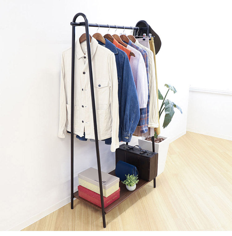 棚付き ハンガーラック 幅91cm コートハンガー パイプハンガー スリム 洋服掛け ハンガー 洋服掛け ラック 玄関 コート掛け(代引不可)