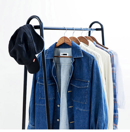 棚付き ハンガーラック 幅91cm コートハンガー パイプハンガー スリム 洋服掛け ハンガー 洋服掛け ラック 玄関 コート掛け(代引不可)