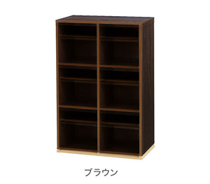 シューズラック 靴箱 2列 3段 6人用 シューズボックス 下駄箱 木製 オープン 玄関収納 病院 スリッパラック おしゃれ 可動棚 中棚 SR0609-6 靴 収納 靴収納 玄関収納箱(代引不可)