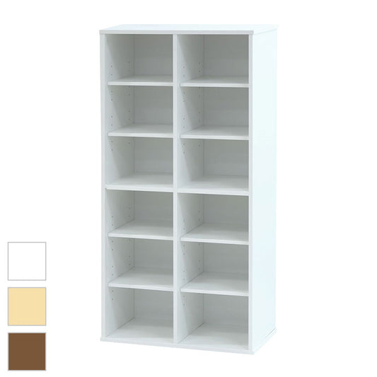 シューズラック 靴箱 2列 6段 12人用 シューズボックス 下駄箱 木製 オープン 玄関収納 病院 スリッパラック おしゃれ ロングブーツ SR0612-12 靴 収納 靴収納 玄関収納箱(代引不可)