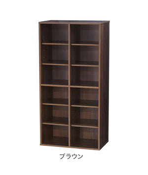 シューズラック 靴箱 2列 6段 12人用 シューズボックス 下駄箱 木製 オープン 玄関収納 病院 スリッパラック おしゃれ ロングブーツ SR0612-12 靴 収納 靴収納 玄関収納箱(代引不可)