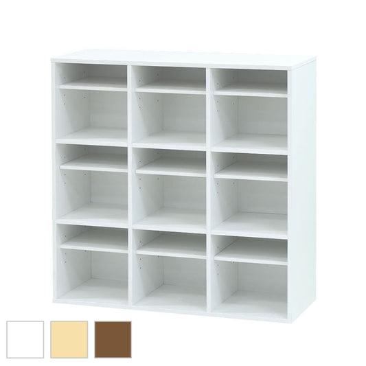 シューズラック 靴箱 3列 3段 9人用 シューズボックス 下駄箱 木製 オープン 玄関収納 病院 スリッパラック おしゃれ 可動棚 中棚 SR0909-9 靴 収納 靴収納 玄関収納箱(代引不可)