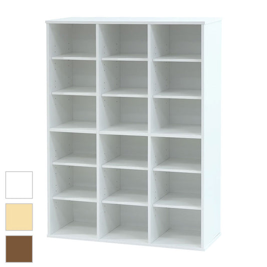 シューズラック 靴箱 3列 6段 18人用 シューズボックス 下駄箱 木製 オープン 玄関収納 病院 スリッパラック おしゃれ ロングブーツ SR0912-18 靴 収納 靴収納 玄関収納箱(代引不可)