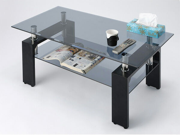 ガラスセンターテーブル センターテーブル 幅90×奥行き50cm ガラステーブル リビングテーブル 角型 ローテーブル(代引不可)