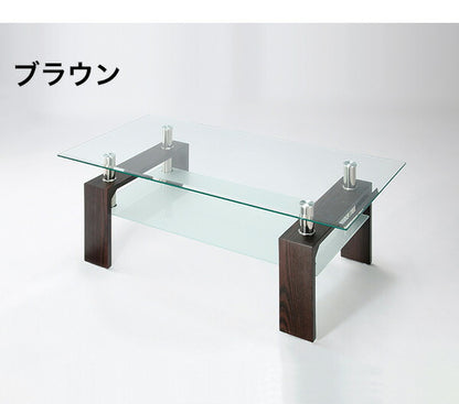 ガラスセンターテーブル センターテーブル 幅90×奥行き50cm ガラステーブル リビングテーブル 角型 ローテーブル(代引不可)