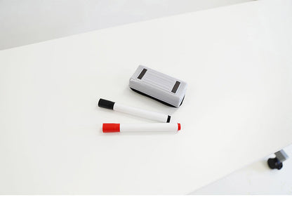 ホワイトボード 脚付き 120×90cm 両面タイプ 高さ2段階調整 マーカー・イレーザー付き オフィス家具 スチール 無地 横型(代引不可)