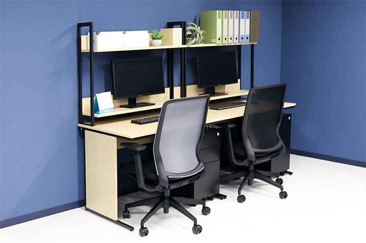 オフィスデスク 幅120cm 奥行60cm 1200×600 ワークデスク 木製 平机 パソコンデスク 事務机 おしゃれ オフィス シンプル 会社 机 WDH-1260 オフィスワーク デスク PC(代引不可)