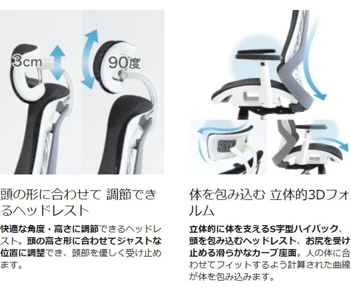 オフィスチェア フルメッシュチェア エラストマーメッシュ採用 肘・ヘッドレストなしタイプ リクライニング デスクチェア パソコンチェア ロッキング(代引不可)
