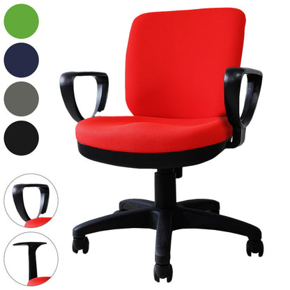 選べるタイプ肘 オフィスチェア 体圧分散チェア 座面にモールドウレタンを採用 長時間座りやすい 肘付き ループ肘 T字肘 ロッキング 耐久性 デスクチェア イス 事務椅子 布張り キャスター(代引不可)