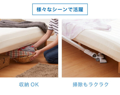 脚付きロールマットレス 幅97cm 奥行195cm 高さ39cm シングル カバー洗濯可能 ボンネルコイル 一人暮らし シンプル 脚付きマットレス ベッド 一体型 マットレス シングルベッド 脚付マット