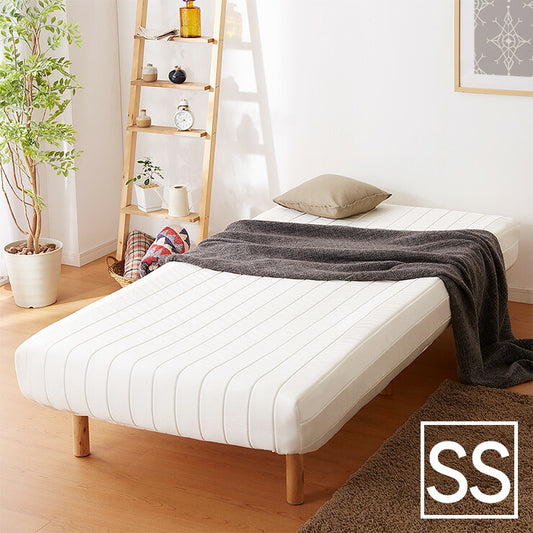 脚付きマットレス セミシングル ロールマットレス 幅80cm 奥行195cm 高さ39cm ボンネルコイル 一人暮らし シンプル ベッド 寝具 一体型 マットレス 脚付きマット 洗えるカバー 天然木脚