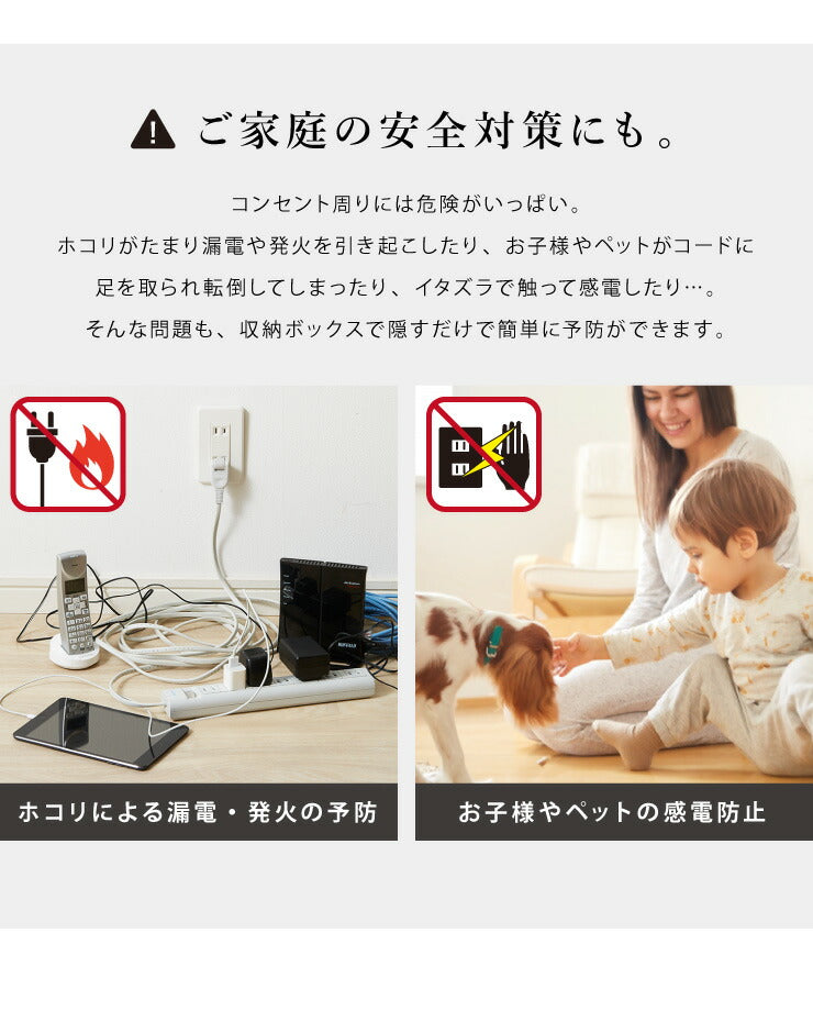ルーター収納 コンセント付き コーナー ケーブル 収納 収納ケース ルーター 配線 コード 配線隠し コンセント コンパクト タップ