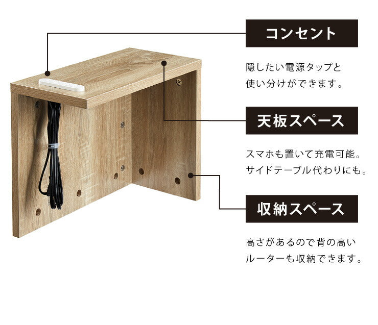 ルーター収納 コンセント付き コーナー ケーブル 収納 収納ケース ルーター 配線 コード 配線隠し コンセント コンパクト タップ
