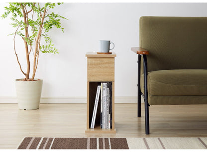 コンセント付き ナイトテーブル 幅20cm 引き出し付き CNTB-20 テーブル サイドテーブル 収納 ベッド おしゃれ スリム コンパクト