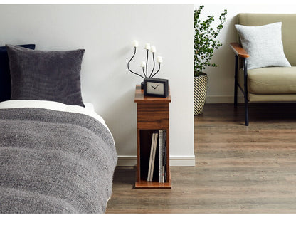 コンセント付き ナイトテーブル 幅20cm 引き出し付き CNTB-20 テーブル サイドテーブル 収納 ベッド おしゃれ スリム コンパクト