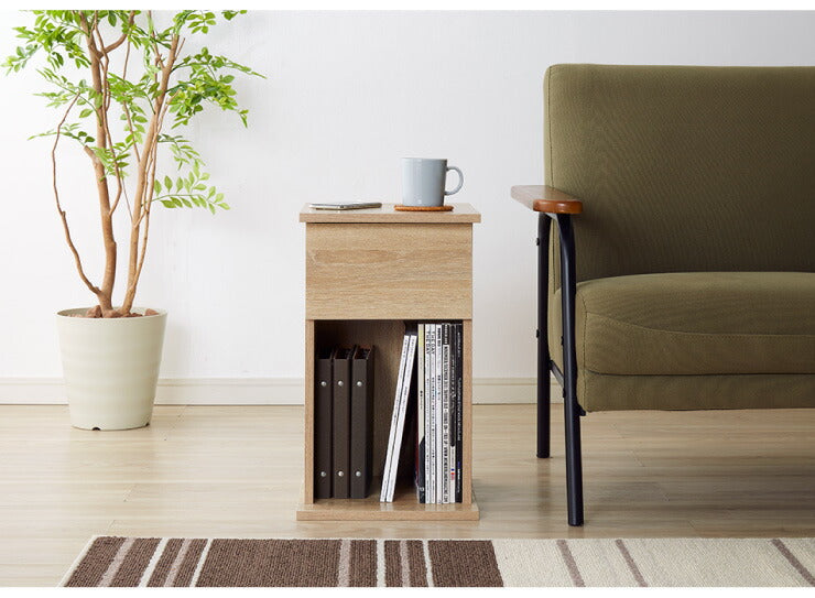 コンセント付き ナイトテーブル 幅30cm 引き出し付き CNTB-30 テーブル サイドテーブル 収納 ベッド おしゃれ スリム コンパクト