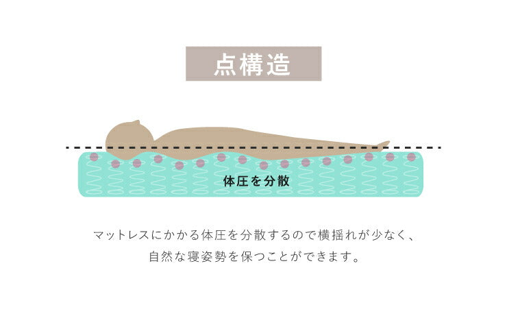 棚・コンセント付き フロアベッド シングル ポケットコイルマットレス付き ローベッド 宮付き ベット 棚付き 北欧 木製(代引不可)