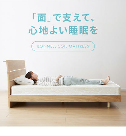 【セット販売】 フロアベッド すのこベッド ボンネルコイルマットレス付き シングル 高さ調整 フロアーベッド ボンネルコイル ボンネルマットレス シングルベッド ベッドフレーム(代引不可)