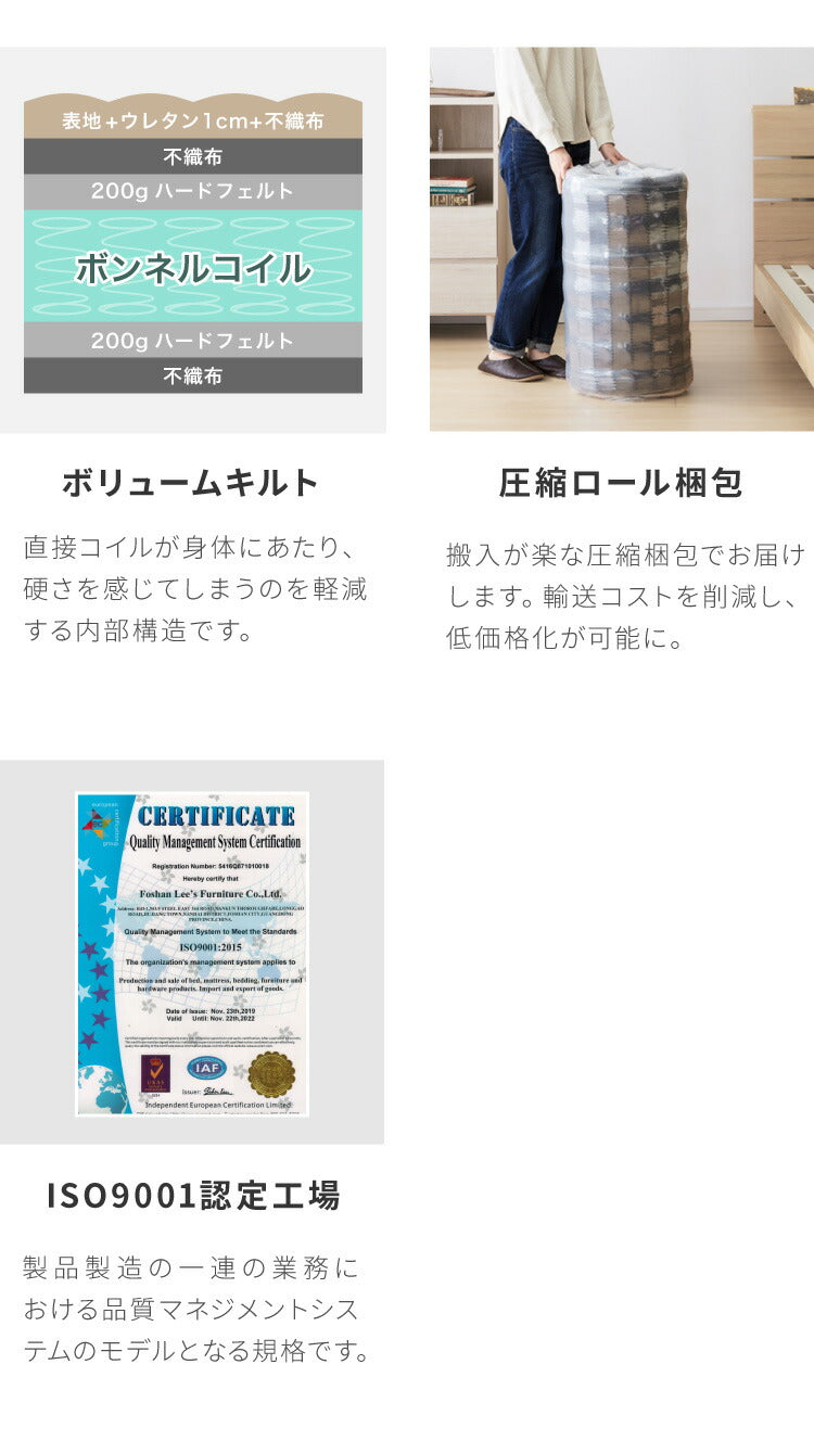 【セット販売】 フロアベッド すのこベッド ボンネルコイルマットレス付き シングル 高さ調整 フロアーベッド ボンネルコイル ボンネルマットレス シングルベッド ベッドフレーム(代引不可)