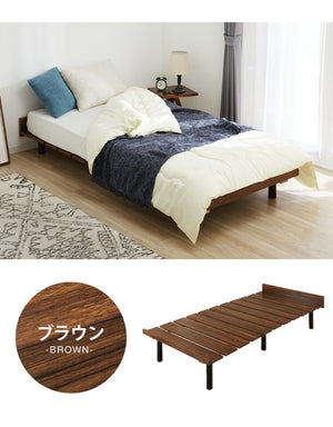 【セット販売】 フロアベッド すのこベッド ボンネルコイルマットレス付き シングル 高さ調整 フロアーベッド ボンネルコイル ボンネルマットレス シングルベッド ベッドフレーム(代引不可)