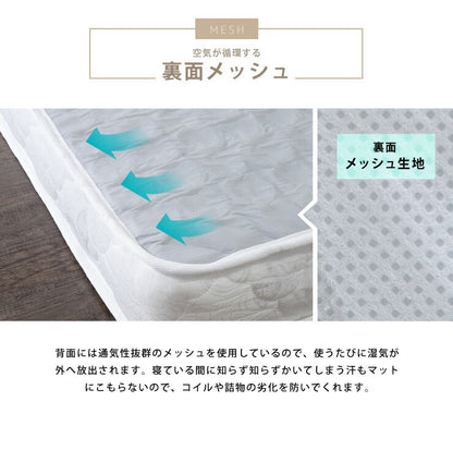 すのこベッド ダブル ポケットコイルロールマットレス付 北欧 木製 ベット ヘッドレスすのこベッド ベッドフレーム