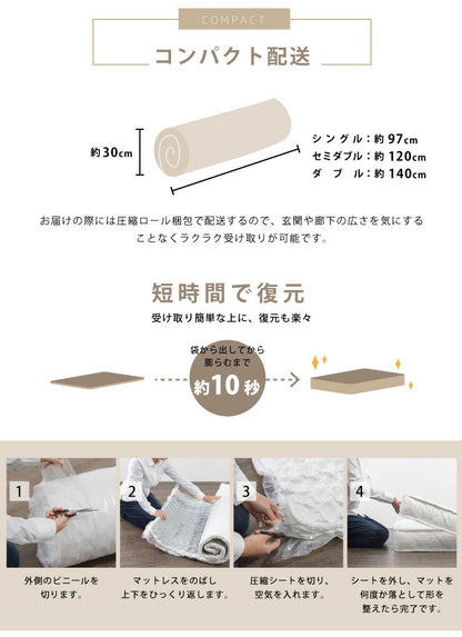 すのこベッド ダブル ポケットコイルロールマットレス付 北欧 木製 ベット ヘッドレスすのこベッド ベッドフレーム