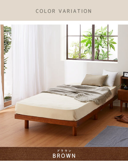すのこベッド ダブル ヘッドレス 木製 パイン材 脚付き 北欧 シンプル ナチュラル 新生活 一人暮らし ベッド ヘッドレスすのこベッド ベッドフレーム ローベッド フロアベッド すのこ 寝具