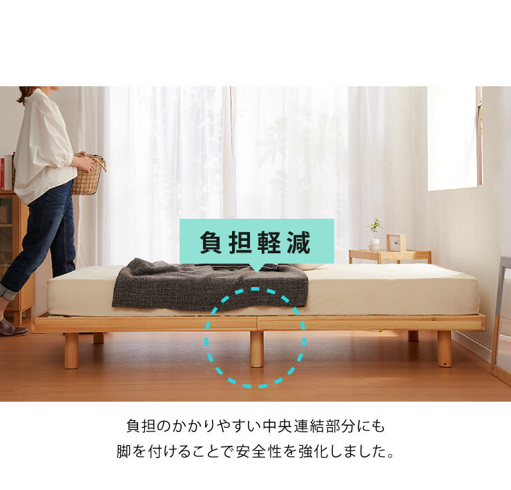 マットレスセット シングル すのこベッド ボンネルコイルマットレス ベッドセット 圧縮ロールマットレス ベッドフレーム 天然木(代引不可)