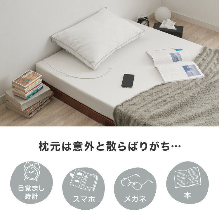 キャスター付き ヘッドボード 幅89.5cm コンセント付き シングル 奥行き20cm 後付け ヘッドボード ベッド収納 ヘッドボードワゴン ベッド用ヘッドボード マルチワゴン 収納家具 本棚 ラック