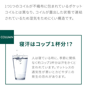 ボンネルコイル マットレス クイーン 厚さ14cm 圧縮梱包 ホワイト 通気性 硬め ベッド ボンネルコイルロールマットレス ボンネル コイル スプリング ベッドマット マット 厚み14cm ロール梱包