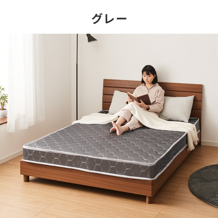 ボンネルコイル マットレス クイーン 厚さ14cm 圧縮梱包 ホワイト 通気性 硬め ベッド ボンネルコイルロールマットレス ボンネル コイル スプリング ベッドマット マット 厚み14cm ロール梱包