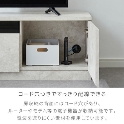 【5%OFF】テレビボード ストーン調 幅100cm ガラス窓 引き出し付き テレビ台 100 ローボード ロータイプ TVボード TV台 セラミック調 グレー 引き出し テレビラック AVラック リビング収納 テレビラック