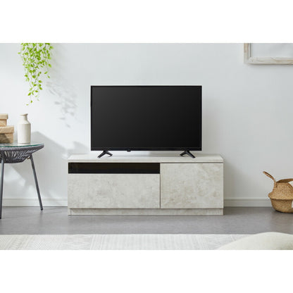 【5%OFF】テレビボード ストーン調 幅100cm ガラス窓 引き出し付き テレビ台 100 ローボード ロータイプ TVボード TV台 セラミック調 グレー 引き出し テレビラック AVラック リビング収納 テレビラック