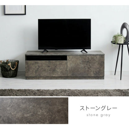 【5%OFF】テレビボード ストーン調 幅120cm ガラス窓 引き出し付き テレビ台 120 ローボード ロータイプ TVボード TV台 セラミック調 グレー 引き出し テレビラック AVラック リビング収納 テレビラック