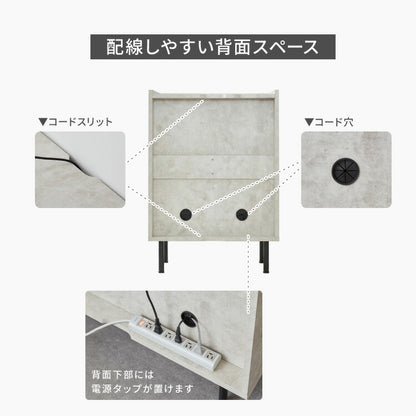 【5%OFF】キャビネット ストーン調 幅60cm チェスト リビングボード 開き扉 セラミック調 グレー 収納棚 サイドボード サイドチェスト サイドキャビネット テレビ台 ハイタイプ 脚付き スチール脚