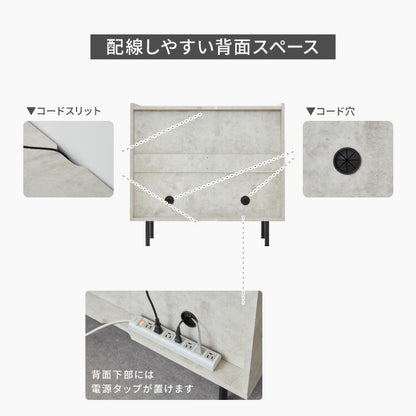 【5%OFF】キャビネット ストーン調 幅90cm チェスト リビングボード 開き扉 セラミック調 グレー 収納棚 サイドボード サイドチェスト サイドキャビネット テレビ台 ハイタイプ 脚付き スチール脚